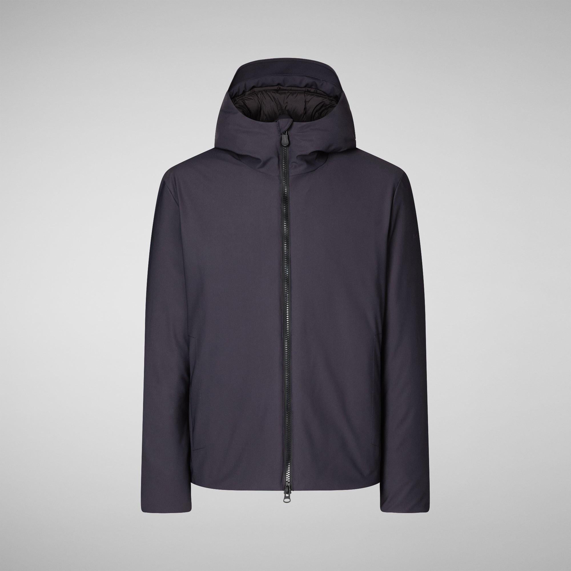 Men's padded technical fabric jacket