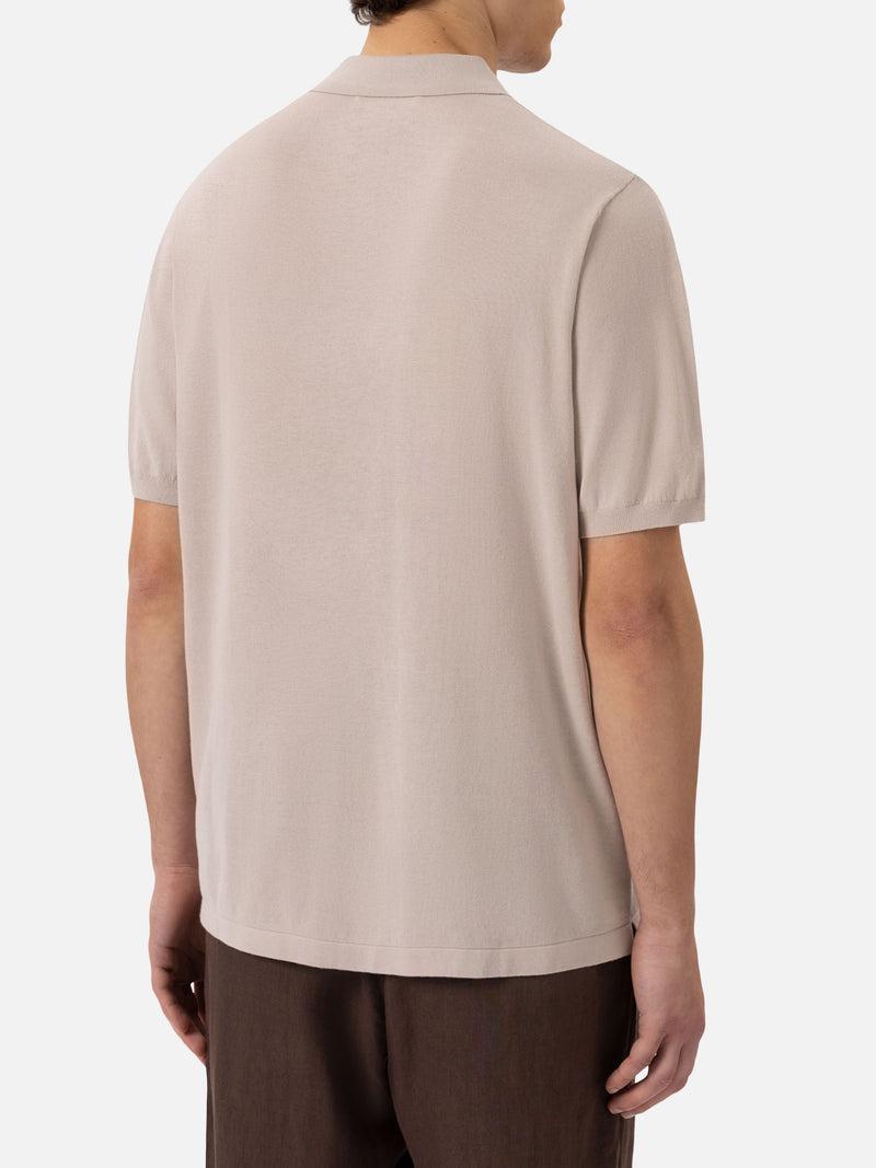 Polo Sloan in maglia grigio pietra SLO0001 00092H MC2 SAINT BARTH 