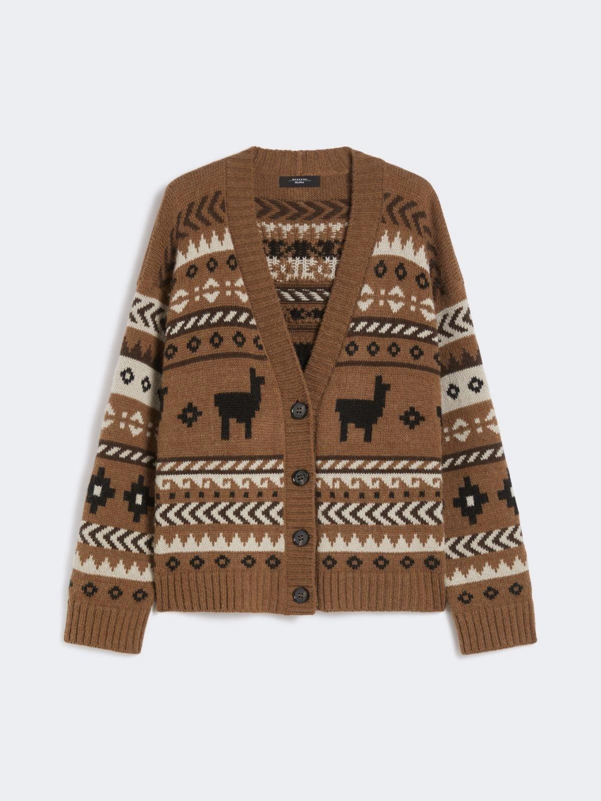 Cardigan in jacquard di alpaca e lana OVATTA 028 WEEKEND 