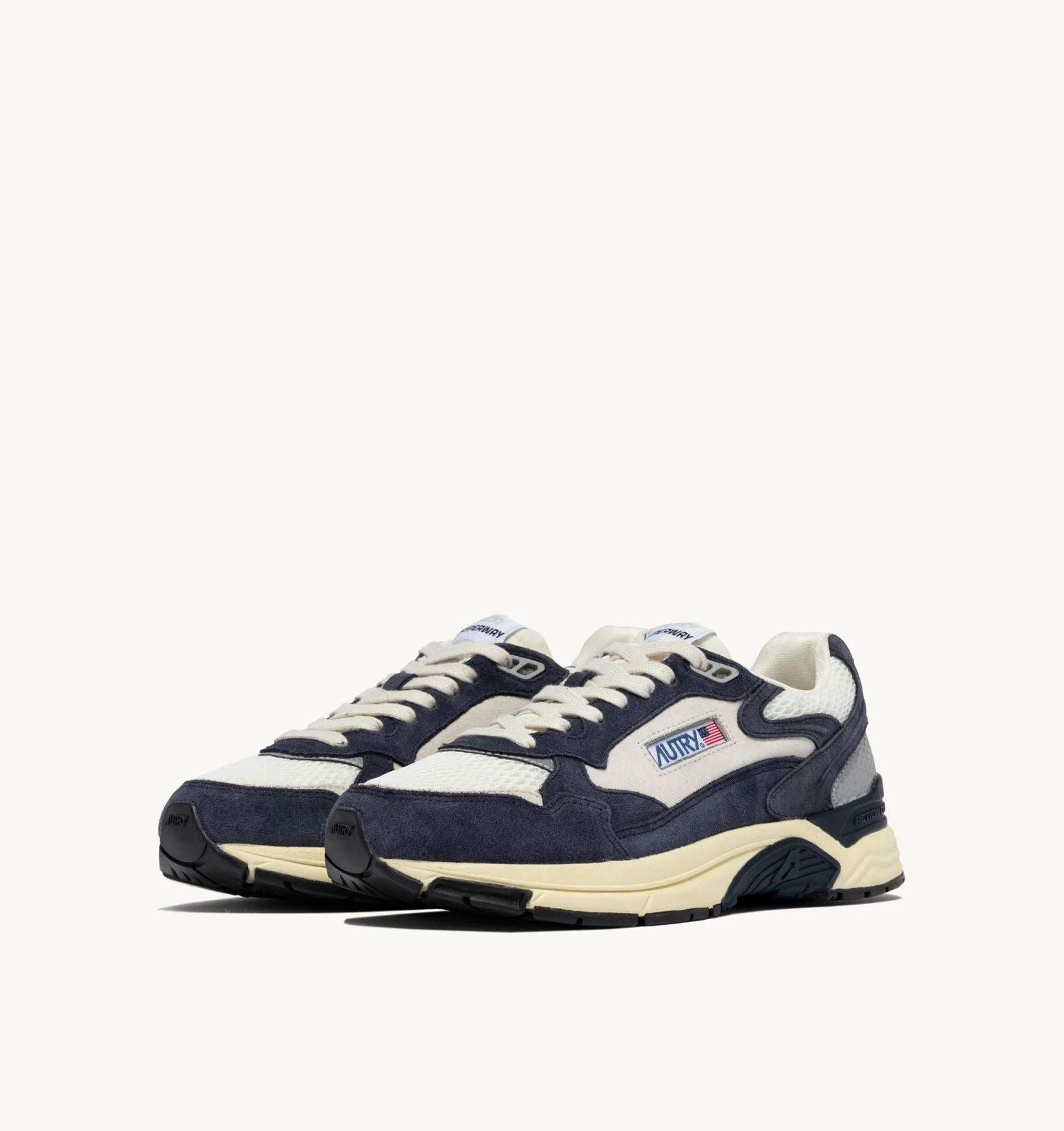 SNEAKERS HYPERWAY IN MESH E SUEDE SPACE BLUE E ARGENTO<BR/> HYLM SA06 AUTRY ACTION SHOES 