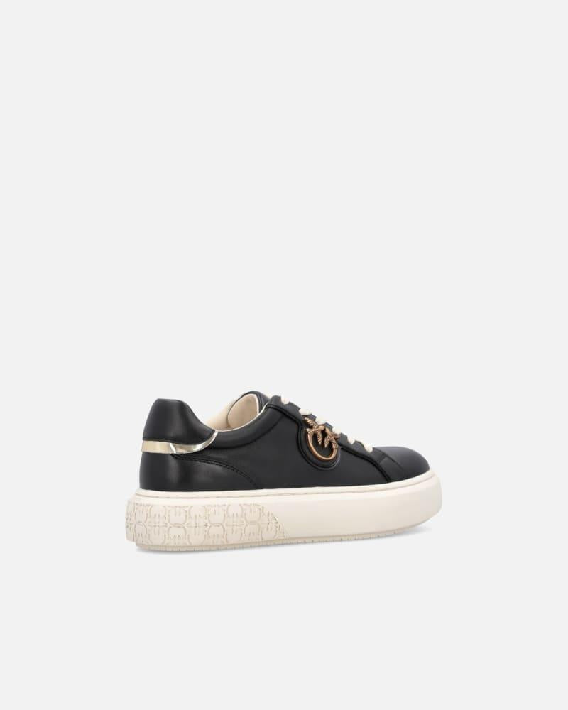 Sneakers flatform con suola alta e logo in metallo SS0003P014 ZI8 PINKO 