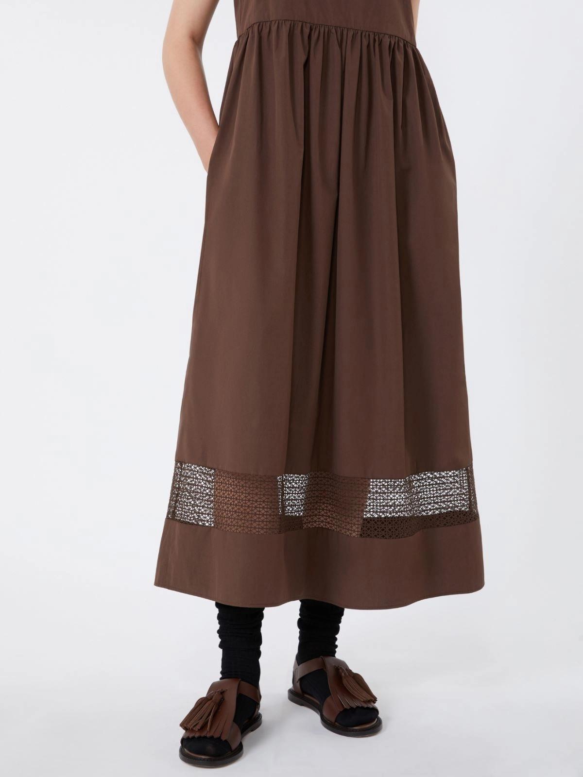 Abito smanicato in popeline di cotone - CIOCCOLATO<BR/> WKDGOLA 036 WEEKEND 