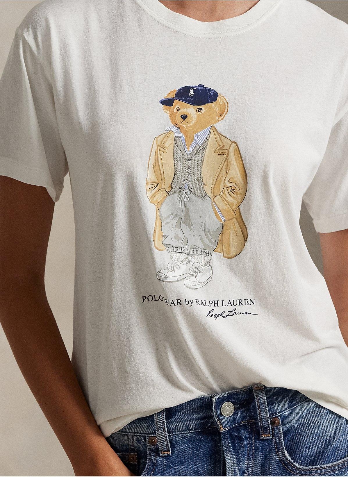 T-shirt in puro cotone con stampa bear 211971752 001 RALPH LAUREN 