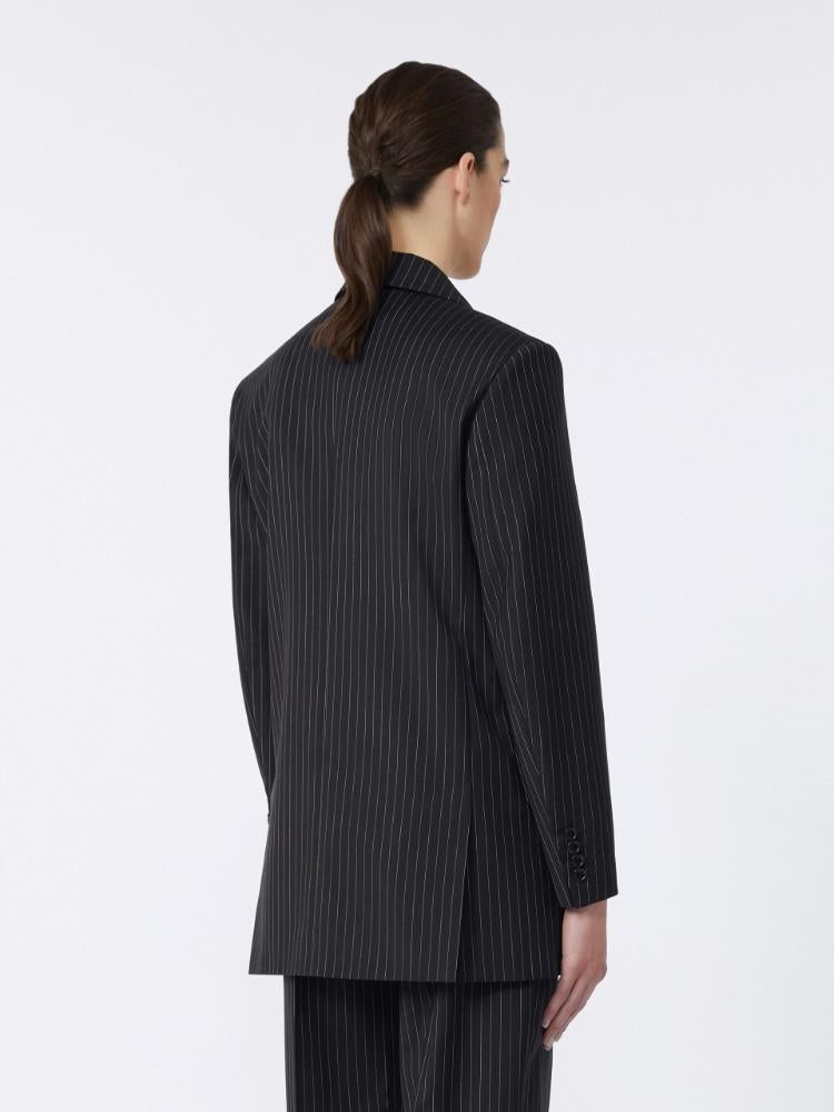 Blazer doppiopetto in lana gessata MATTIA 002 MAX MARA 
