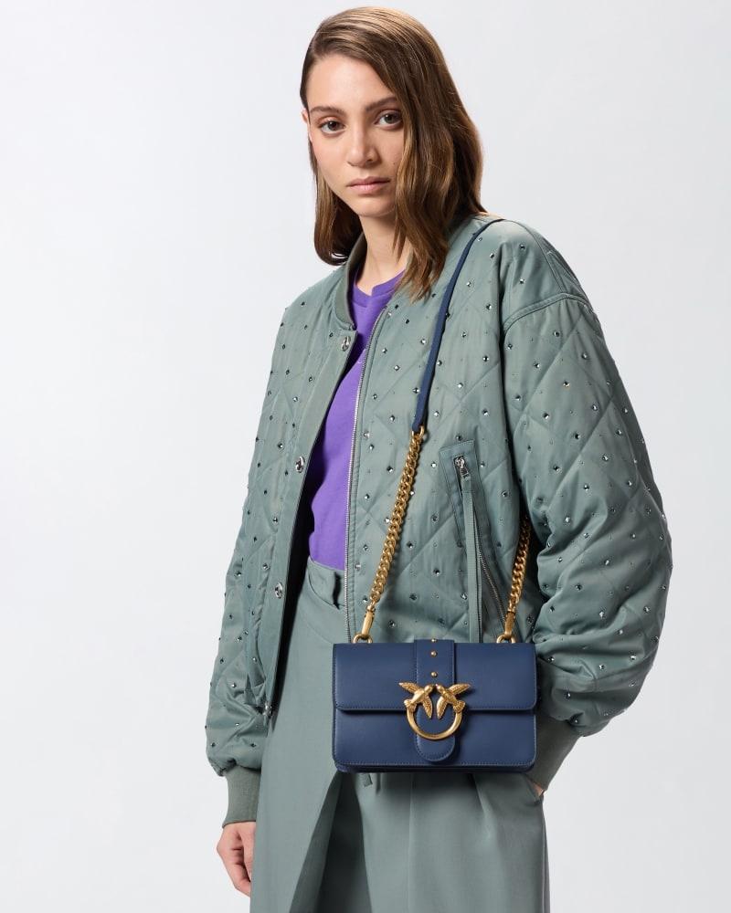 Borsa a tracolla piccola Love Bag One in pelle<BR/><BR/> 105856A0F1 G08Q PINKO 