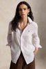 Camicia donna in lino a righe