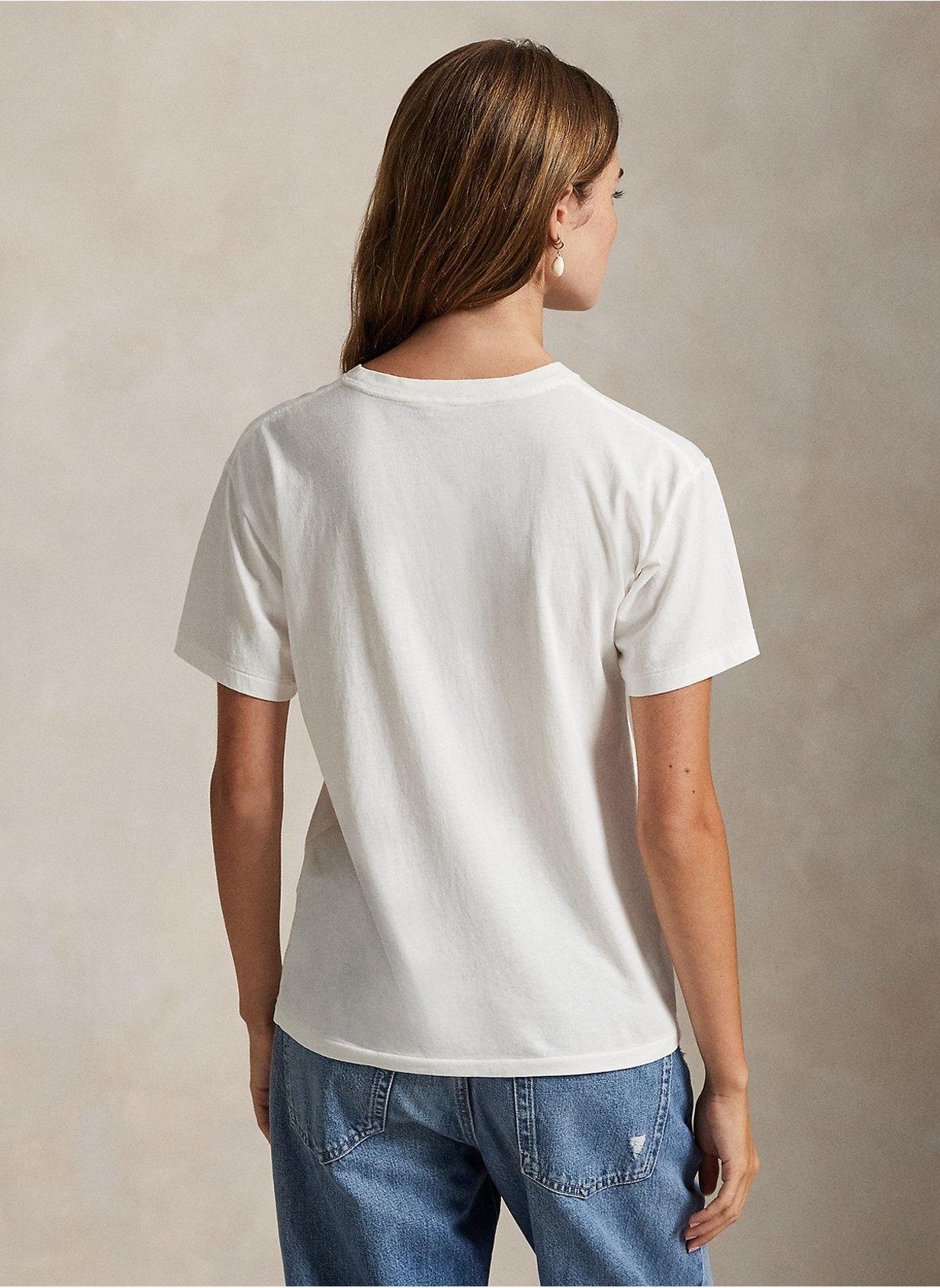 T-shirt in puro cotone con stampa bear 211971752 001 RALPH LAUREN 