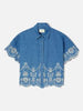 Camicia Clementine in chambray con ricamo floreale