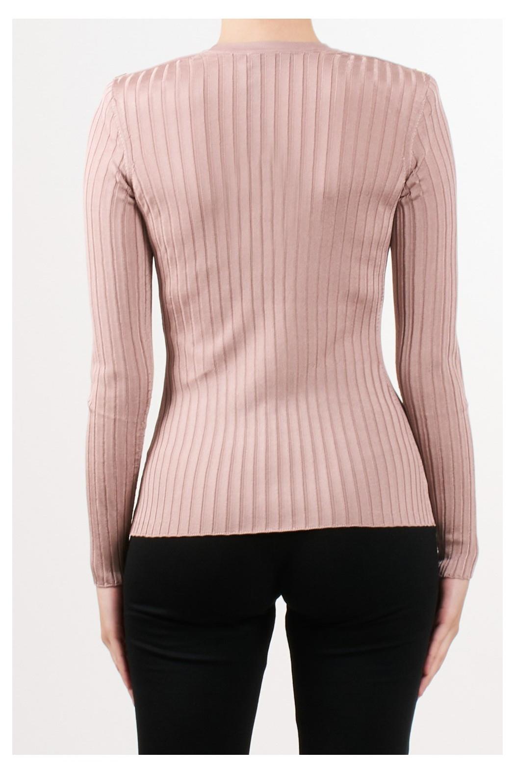 Maglia in filato di viscosa con dettagli logo MK21S56E2 EA6 ELISABETTA FRANCHI 