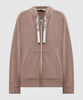 Felpa con zip in jersey tecnico