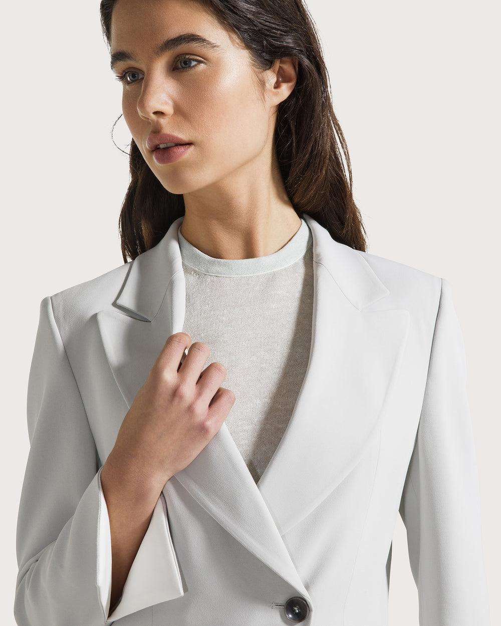 Giacca monopetto in cady crêpe viscosa<BR/> GI0922460206 902 SEVENTY 