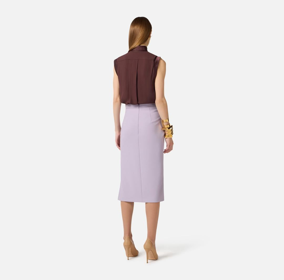 Top in georgette di viscosa CA13461E2 644 ELISABETTA FRANCHI 