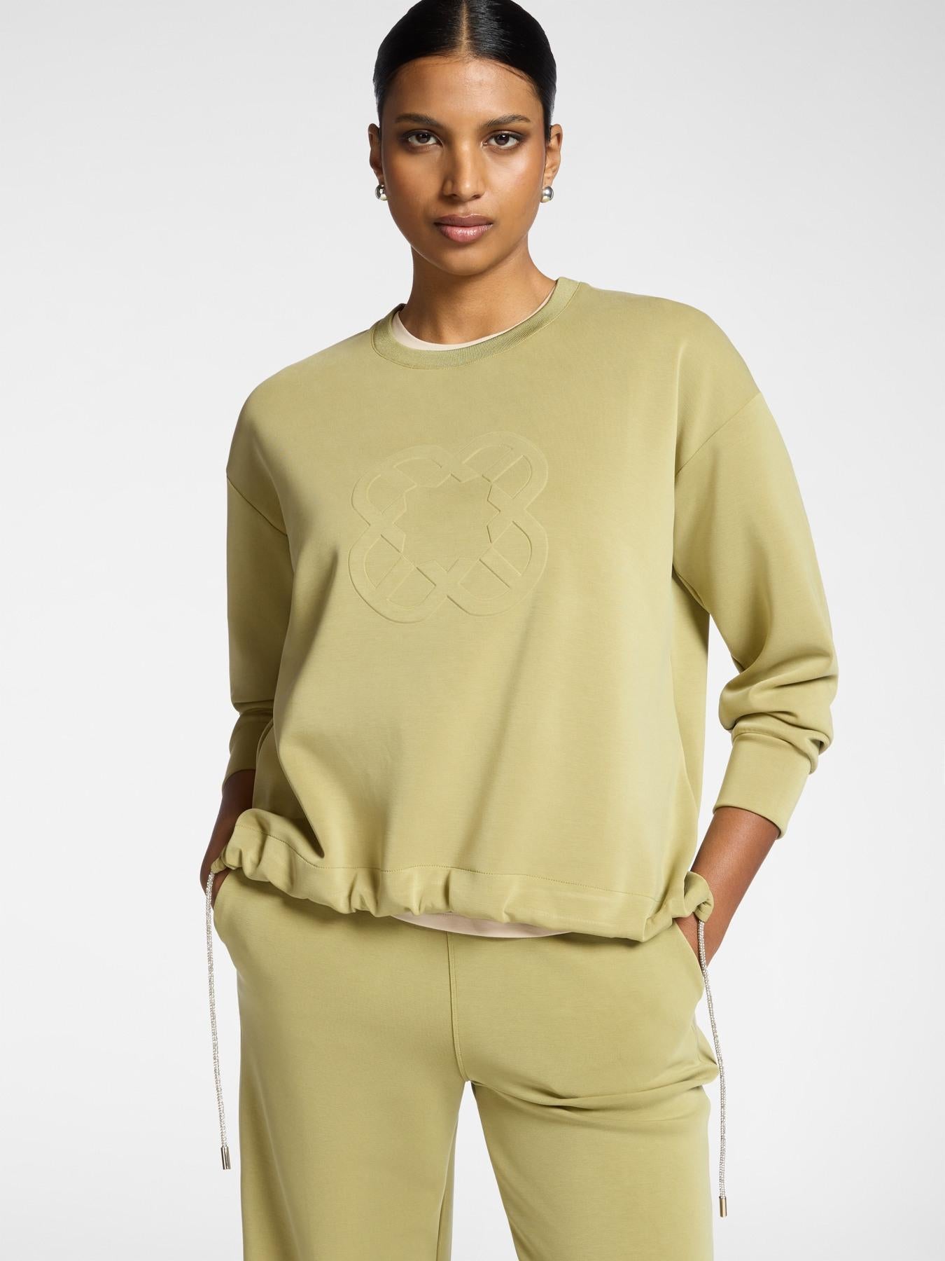 Felpa in scuba con logo Monogram<BR/> G878Z000531N A5 ELENA MIRO 