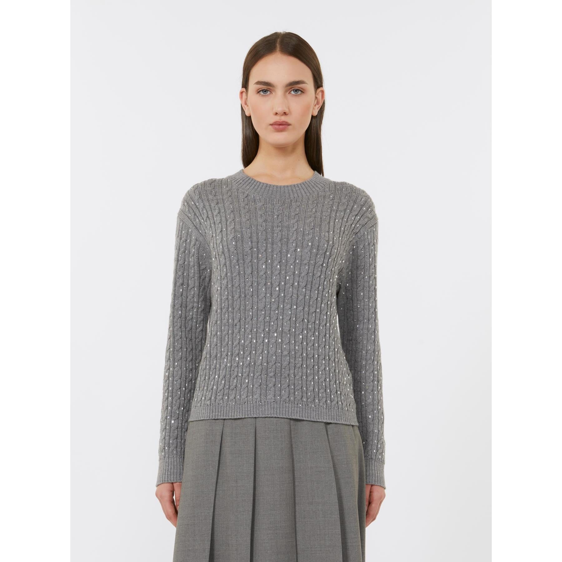 Maglia in pura lana lurex USSURI 002 MAX MARA STUDIO 
