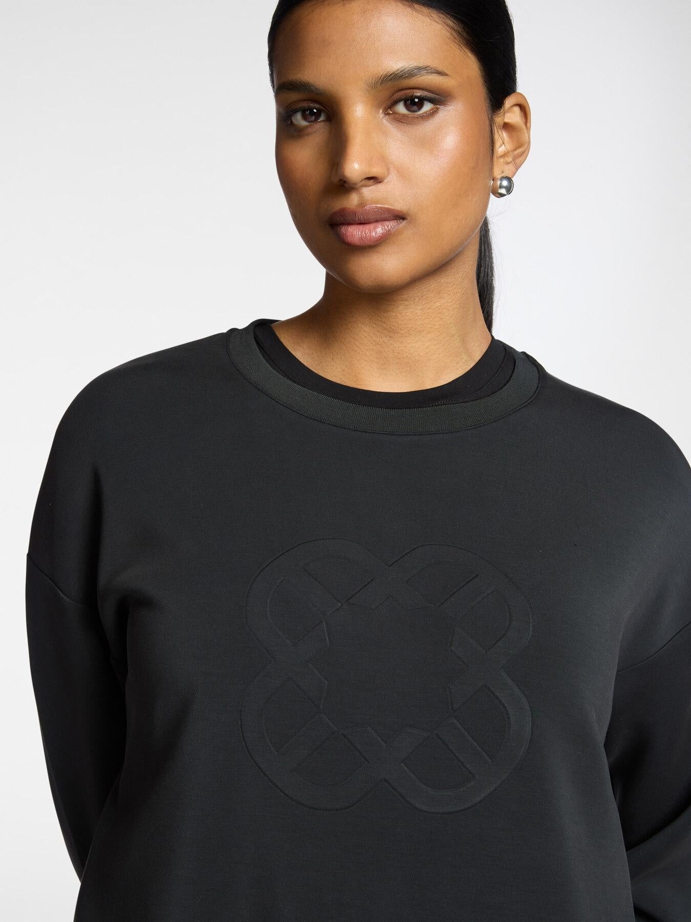 Felpa in scuba con logo Monogram<BR/> G878Z000531N 33 ELENA MIRO 