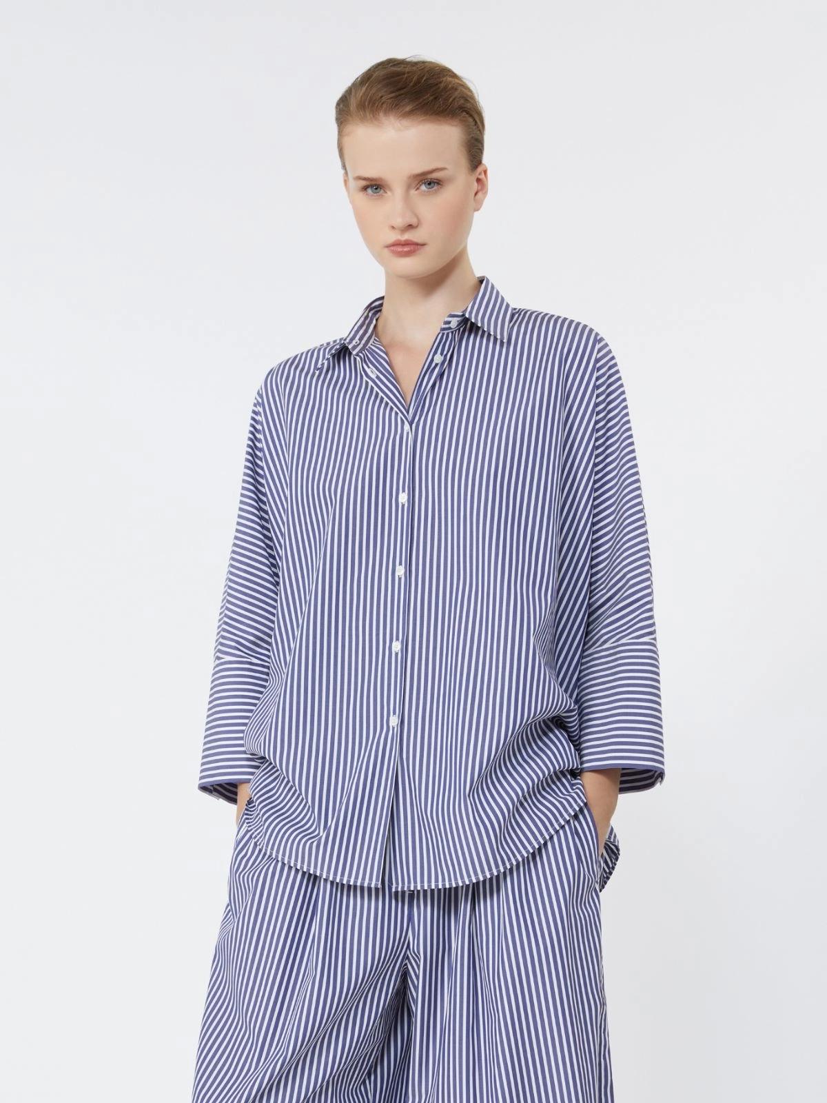 Camicia over in popeline di cotone - Blu<BR/> WKDHUDSON 045 WEEKEND 