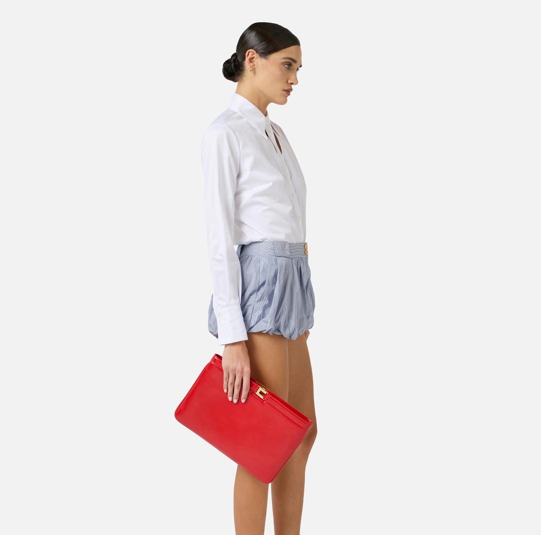 Borsa a busta effetto naplak BS18A61E2 110 ELISABETTA FRANCHI 