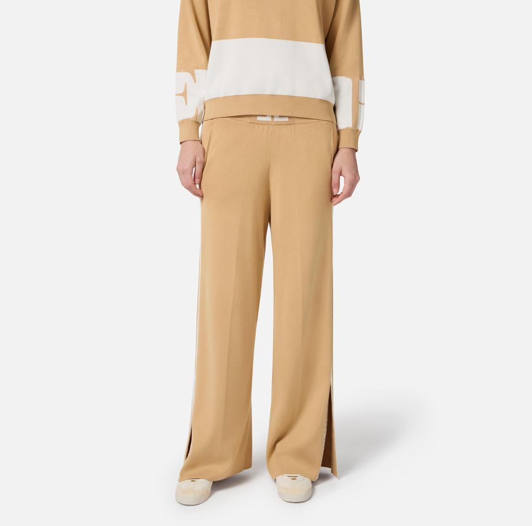 Pantaloni in viscosa con bande lucide KP69S56E2 EG2 ELISABETTA FRANCHI 