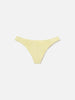 Slip mare Naomi modello brasiliana in tessuto crinkle giallo chiaro