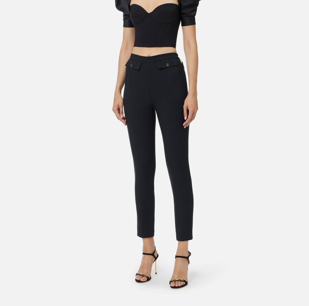 Pantaloni in doppio crêpe PA12056E2 110 ELISABETTA FRANCHI 
