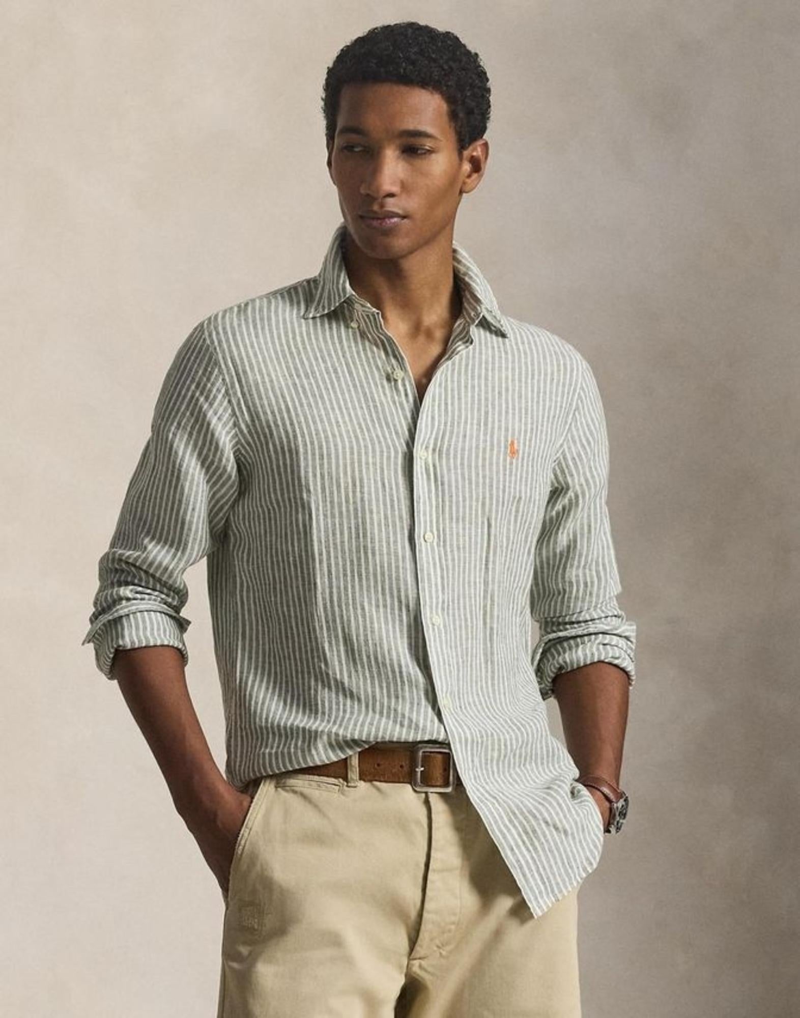Camicia uomo in puro lino 710B15594 001 RALPH LAUREN 