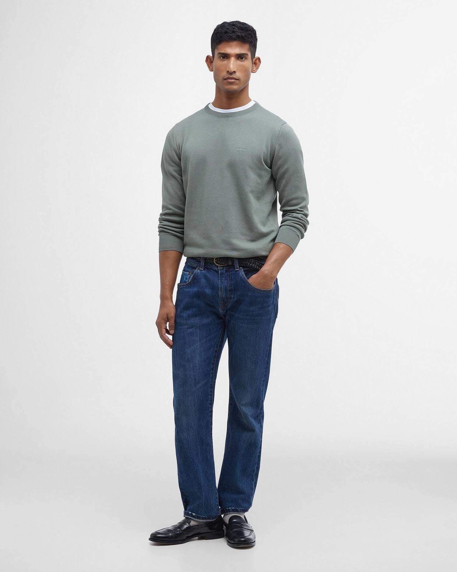 Maglione girocollo in cotone Pima<BR/> MKN0932MKN GN49 BARBOUR 