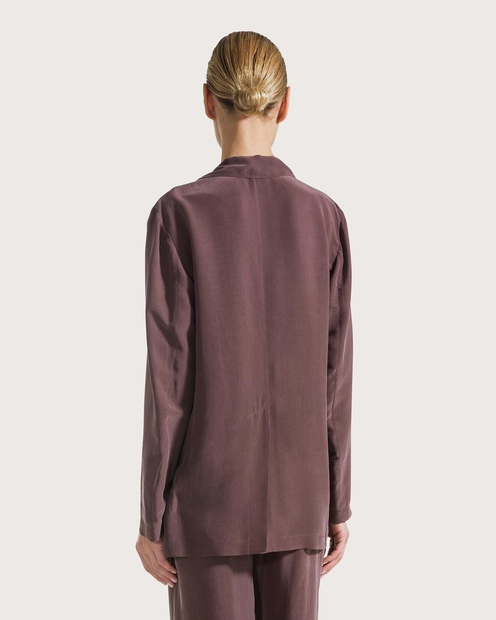Giacca monopetto in seta lavata<BR/> GI0962460239 240 SEVENTY 