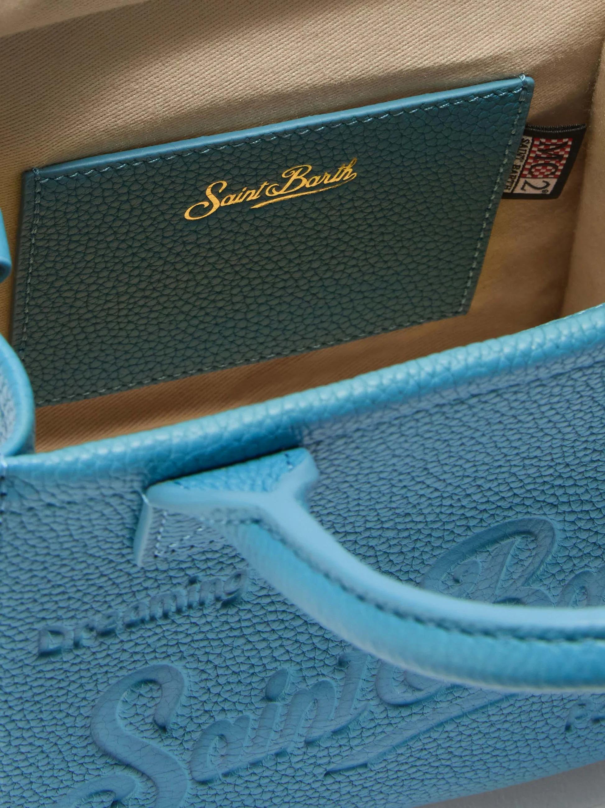 Borsa a spalla Vanity Bag Mini in pelle martellata ottanio VANMI001 00533I MC2 SAINT BARTH 