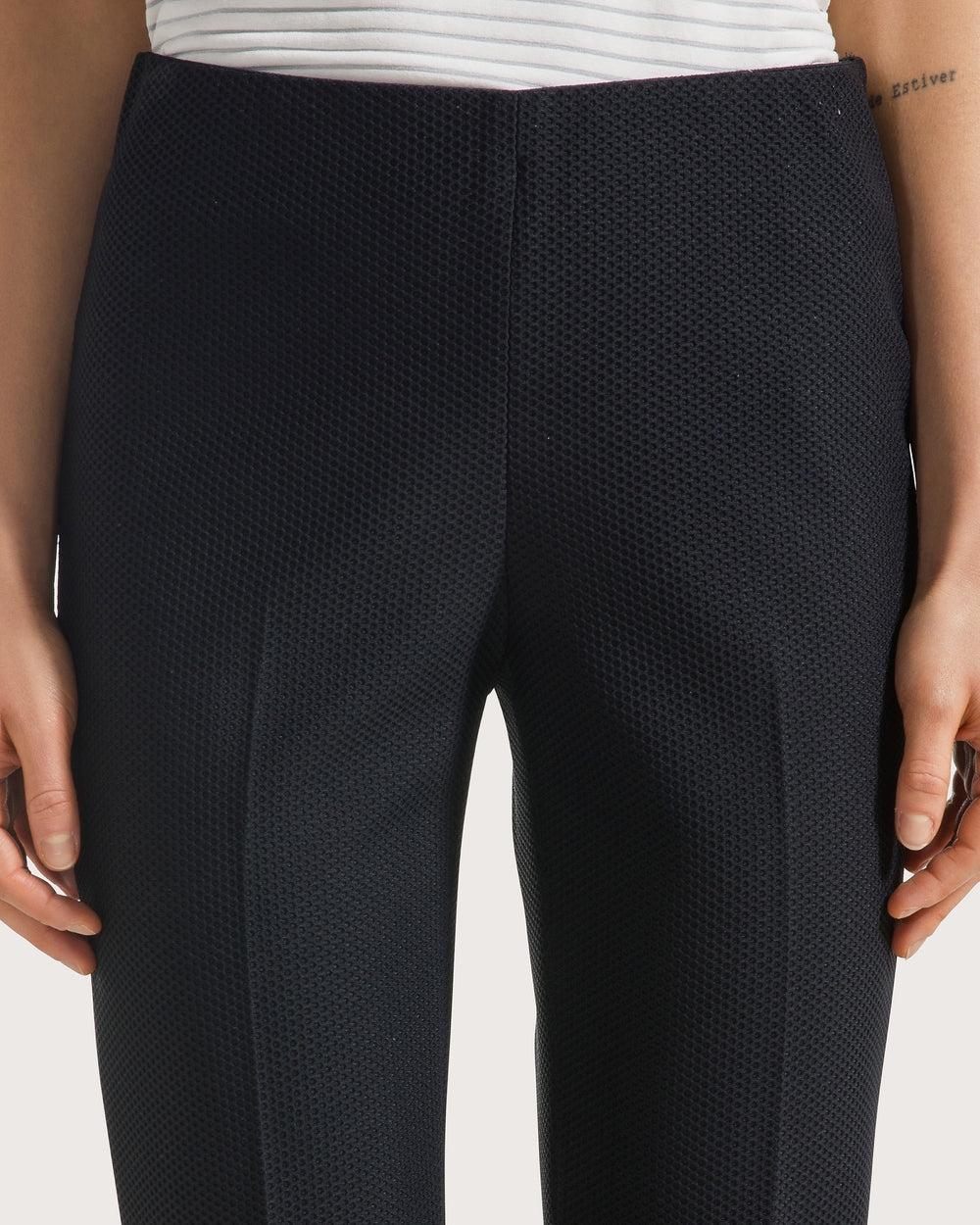 Pantalone slim fit alla caviglia elasticato in tessuto tecnico bistretch nido d'ape<BR/> PT1305500021 999 SEVENTY 