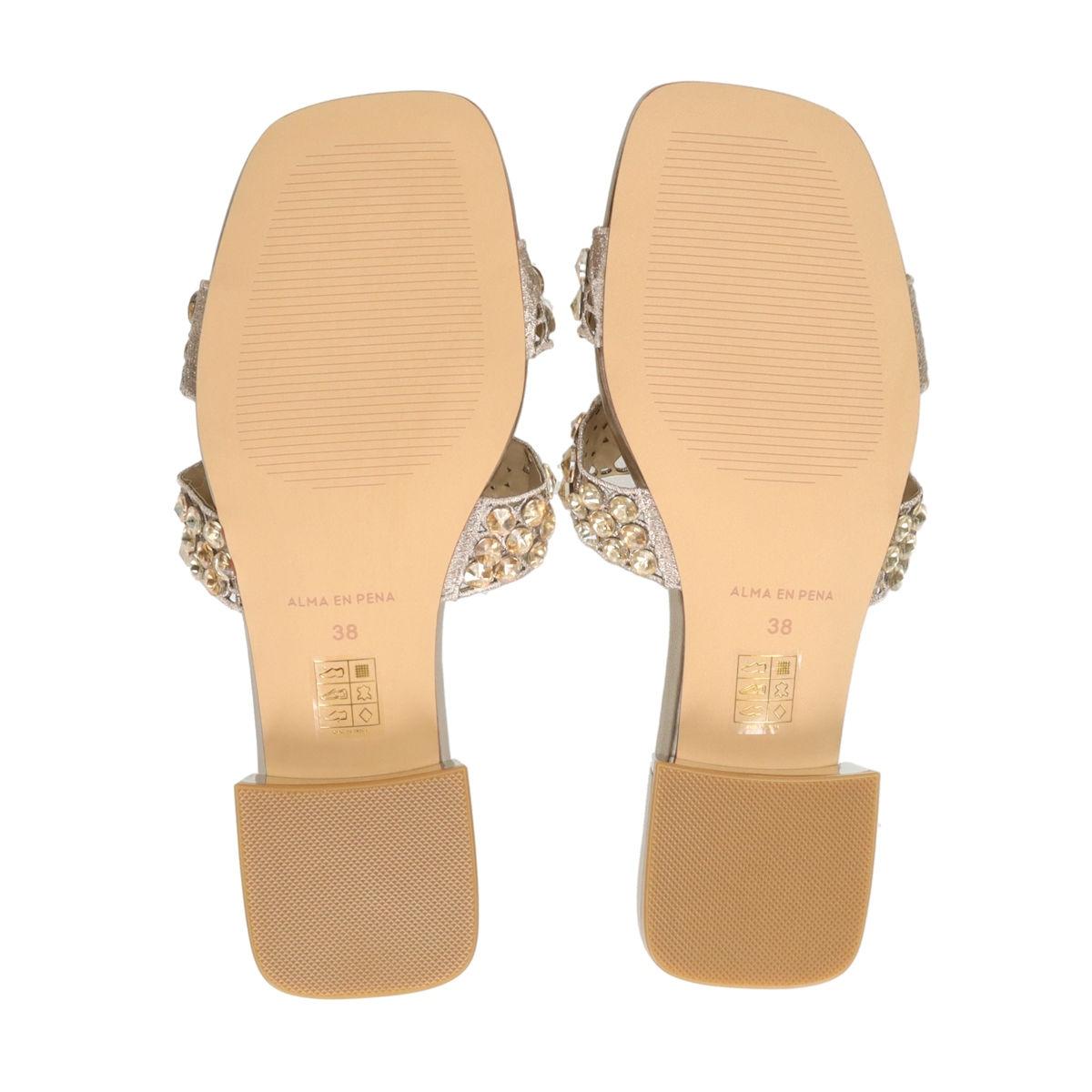 Sandalo satinato fascia brillante 8702 DIVABRONZE ALMA EN PENA 