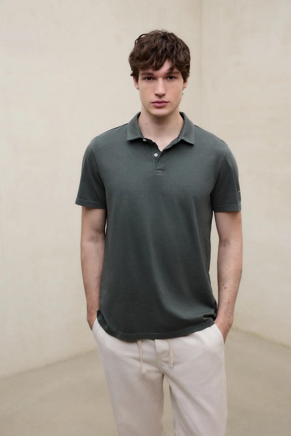 Polo Theo Verde Scuro<BR/><BR/> THEO 424 ECOALF 