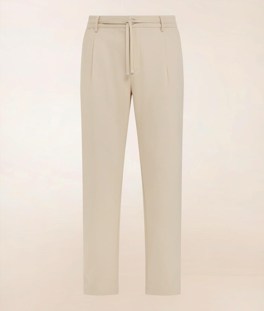 MITTE<BR/>Pantaloni carrot fit con coulisse in tela di lana elasticizzata MITTE1714 122 CRUNA 