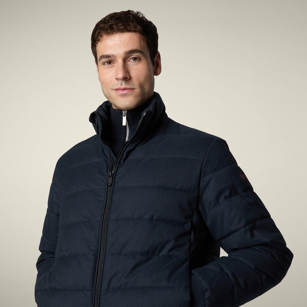 Piumino uomo animal free mod. Herbie blu navy mélange<BR/> D32420M 90033 SAVE THE DUCK 
