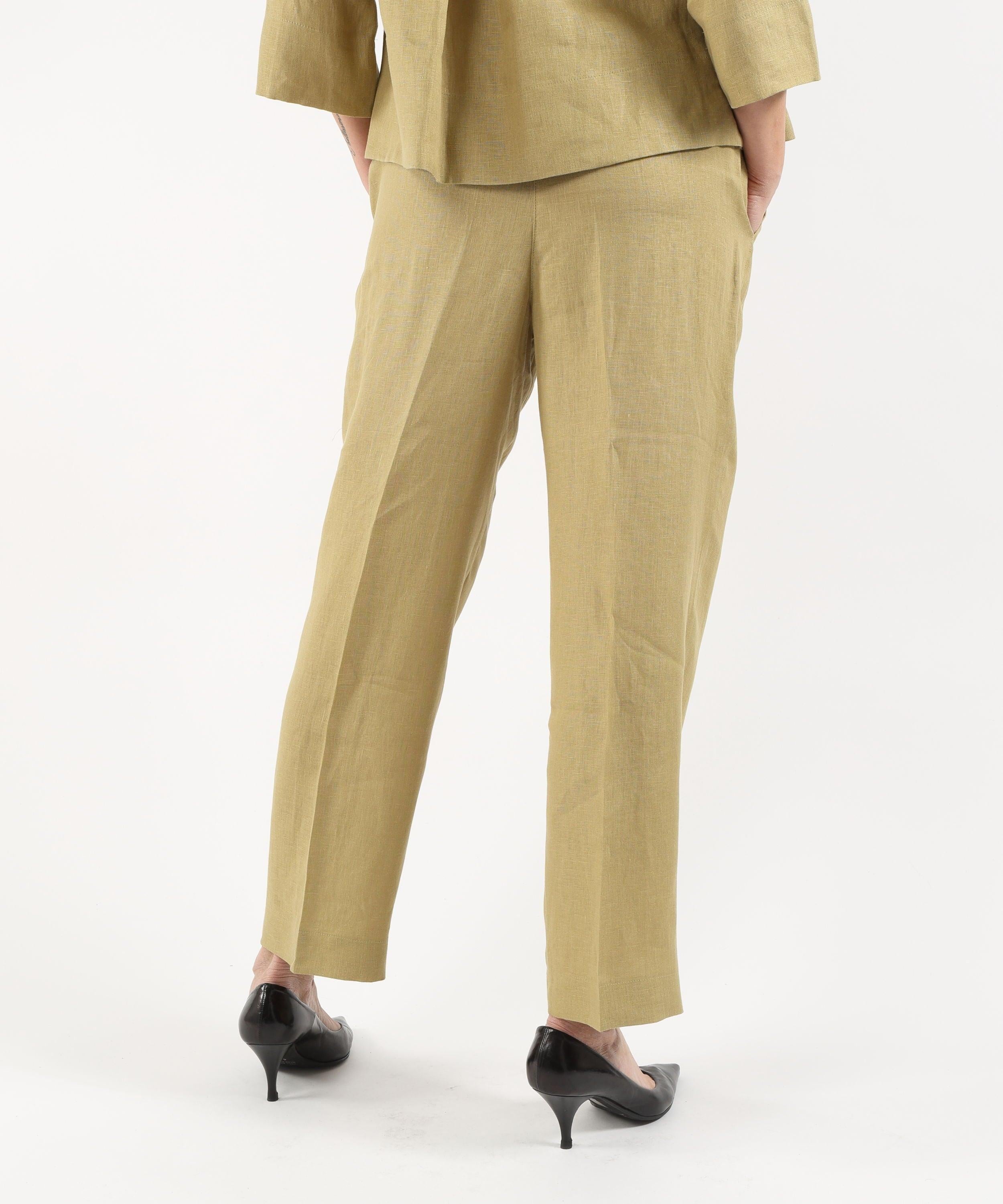 Pantaloni in lino<BR/> P007P000494N A5 ELENA MIRO 