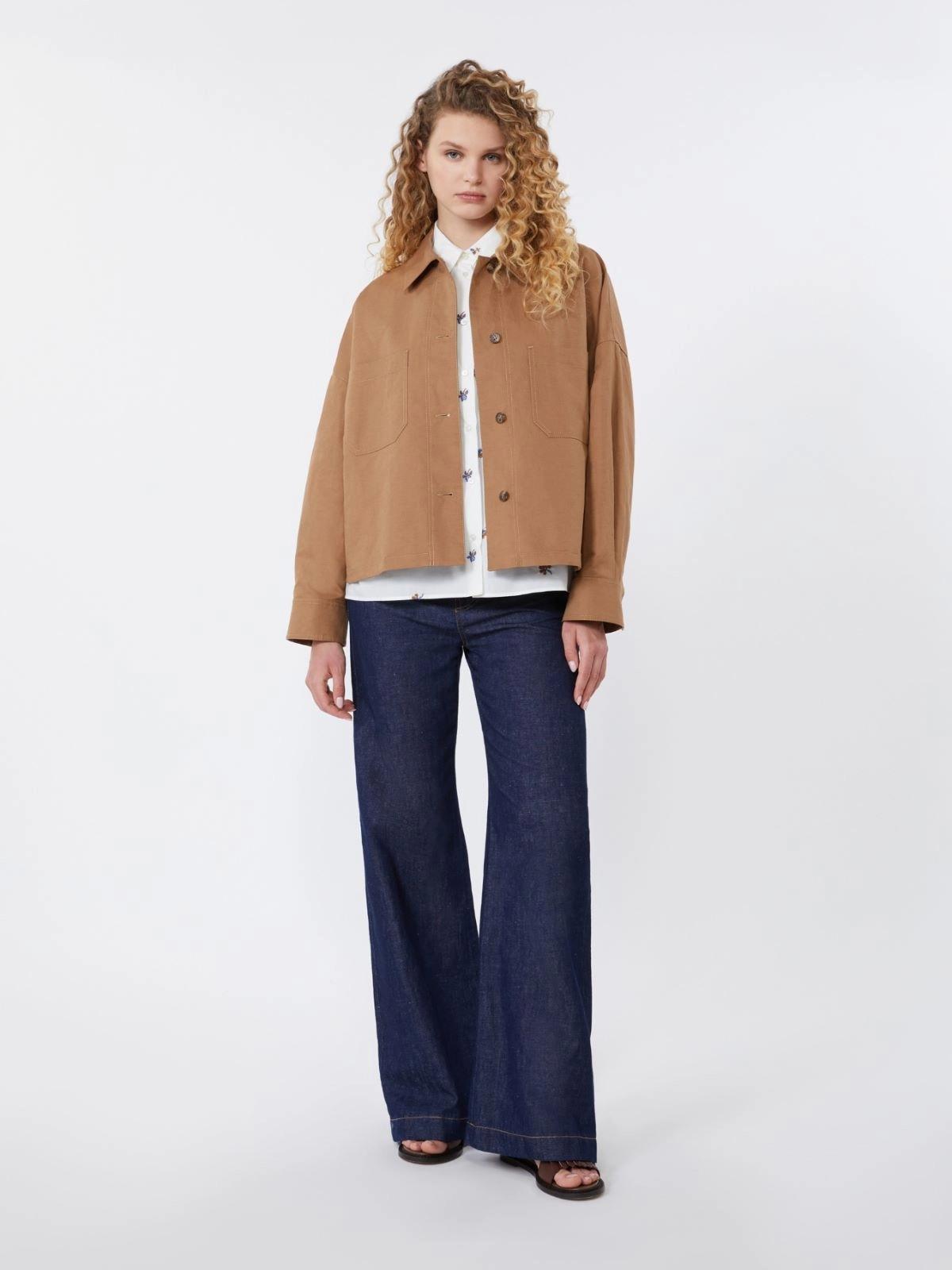 Camicia in popeline con ricami - BIANCO<BR/> WKDBUTTERFLY 001 WEEKEND 