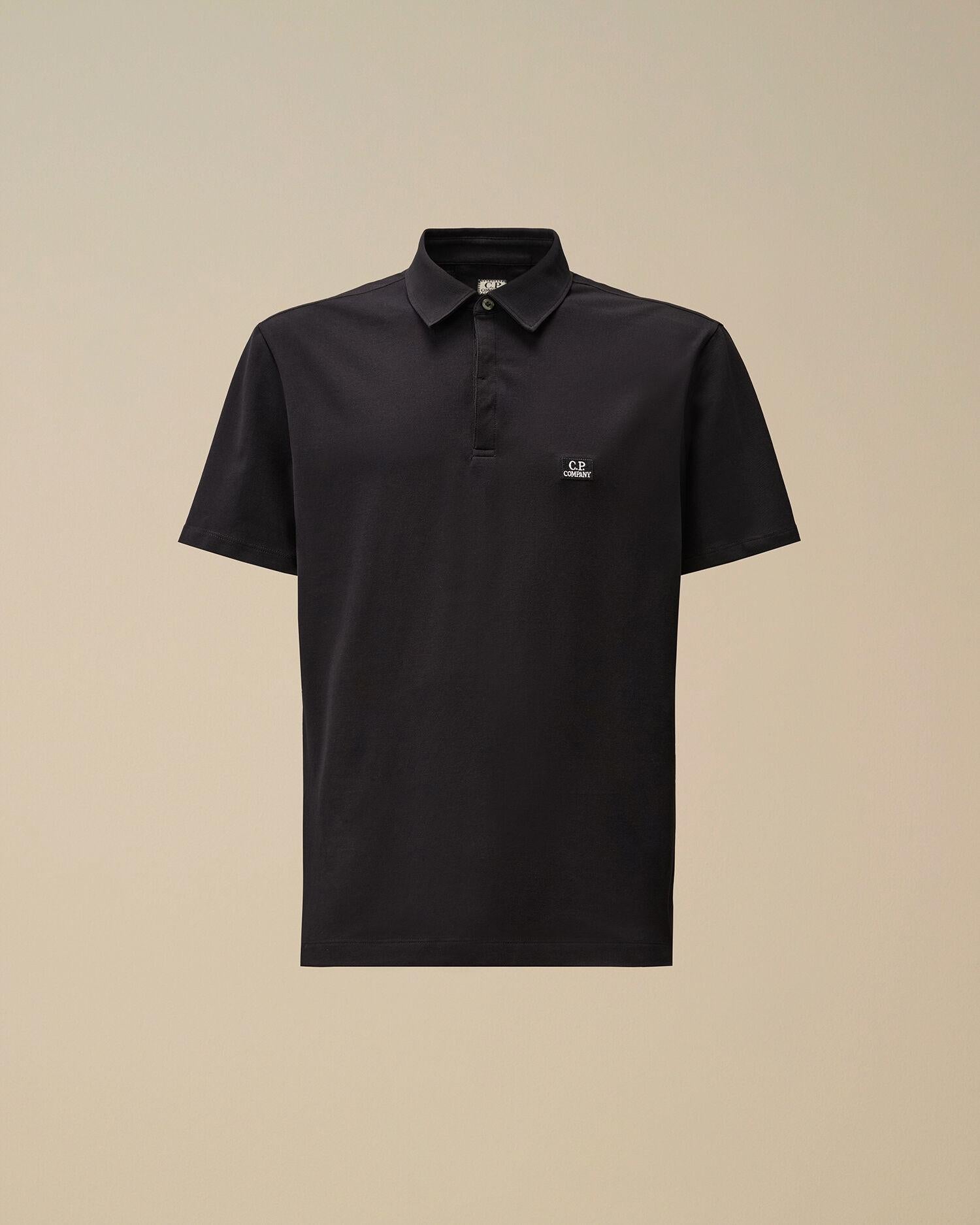 Stretch Piquet Three-Button Logo Polo