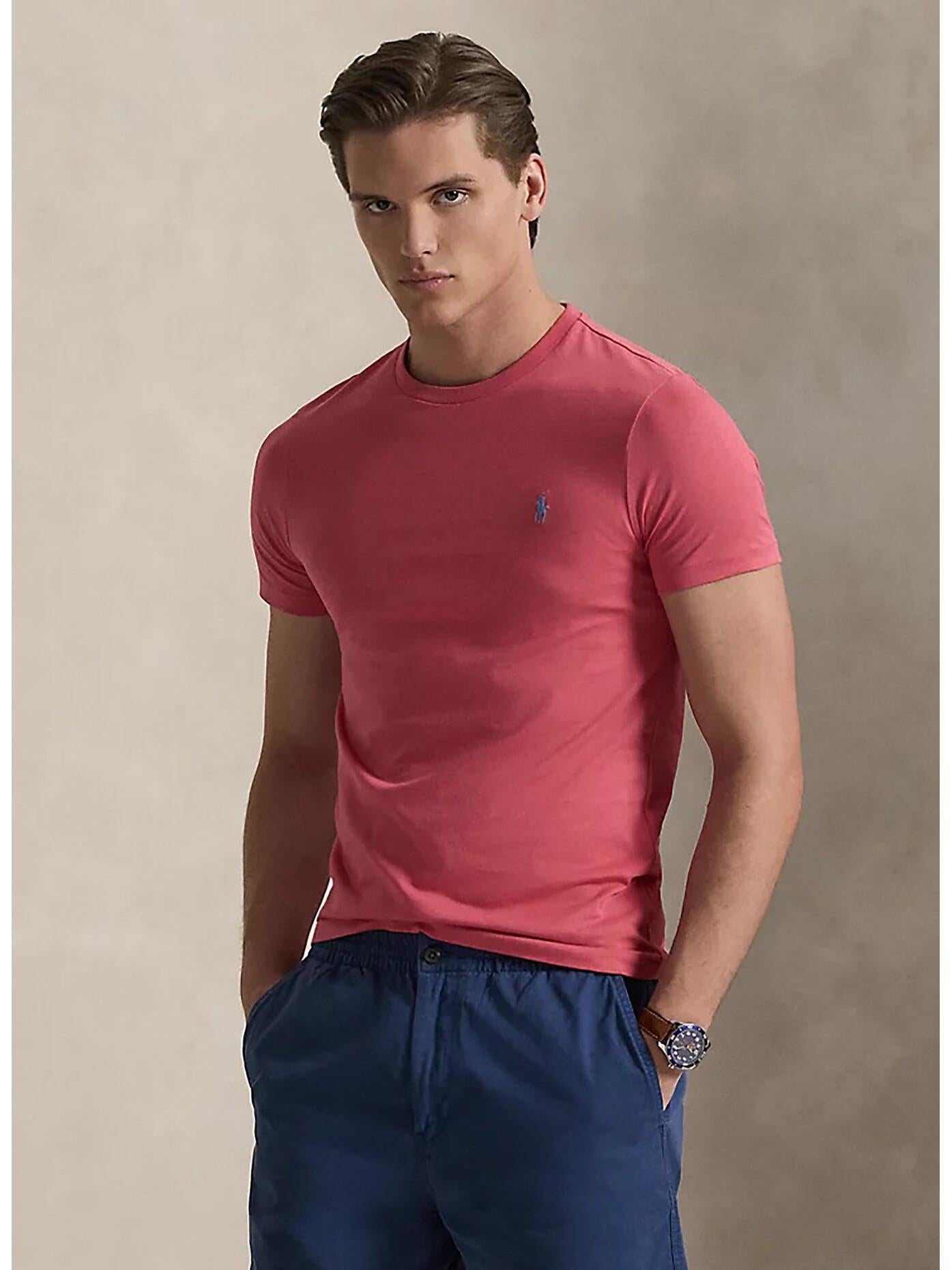 T-shirt uomo in cotone manica corta 710671438 515 RALPH LAUREN 