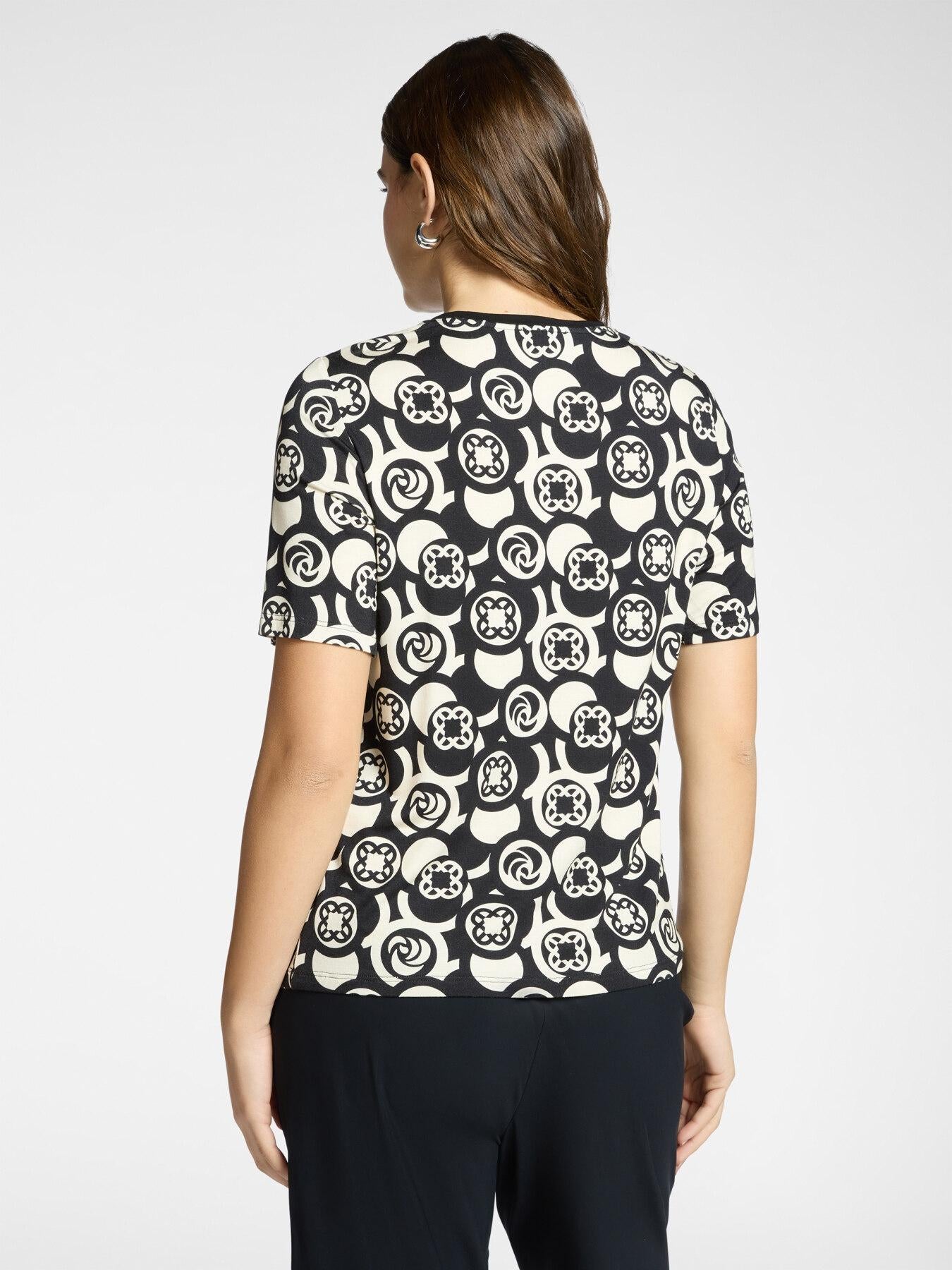 T-shirt stampata in viscosa<BR/> G000Z000621N 01 ELENA MIRO 