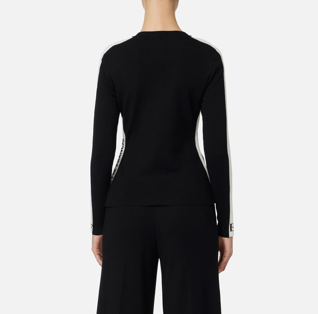 Maglia in viscosa con bande lucide MK03S56E2 EF3 ELISABETTA FRANCHI 