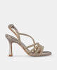 SANDALO A FASCE INCROCIATE CON STRASS