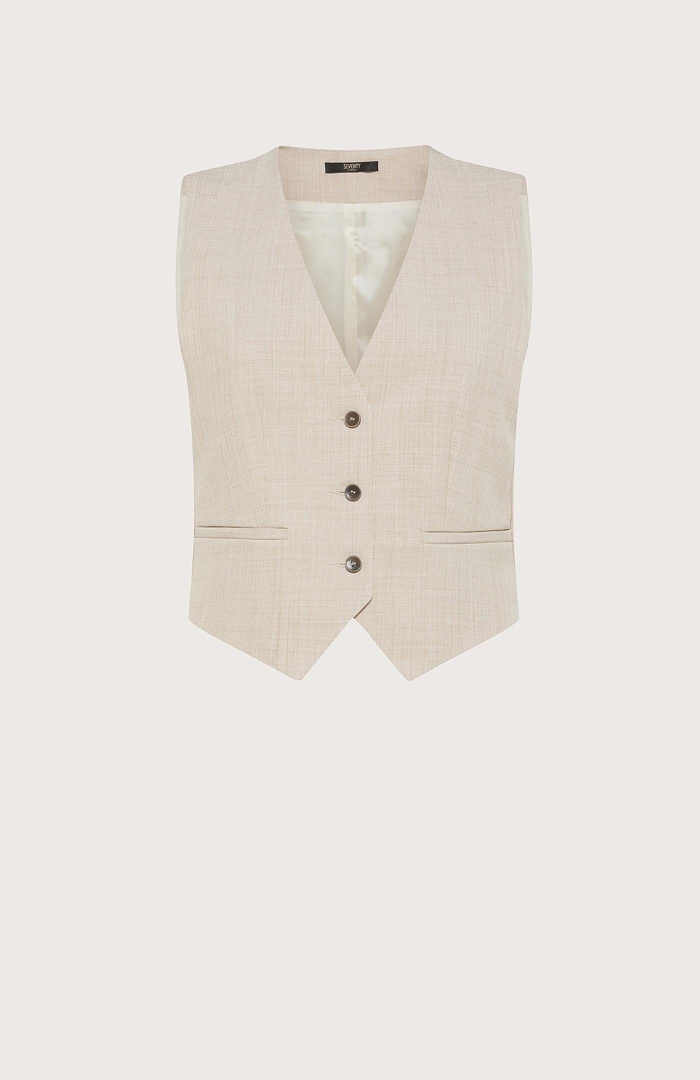 Gilet donna sartoriale in fresco tessuto melange