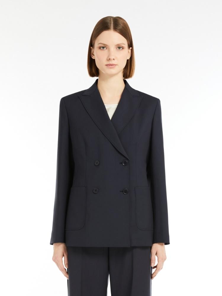 Blazer donna doppiopetto in tela di lana stretch NERVOSO 001 WEEKEND 
