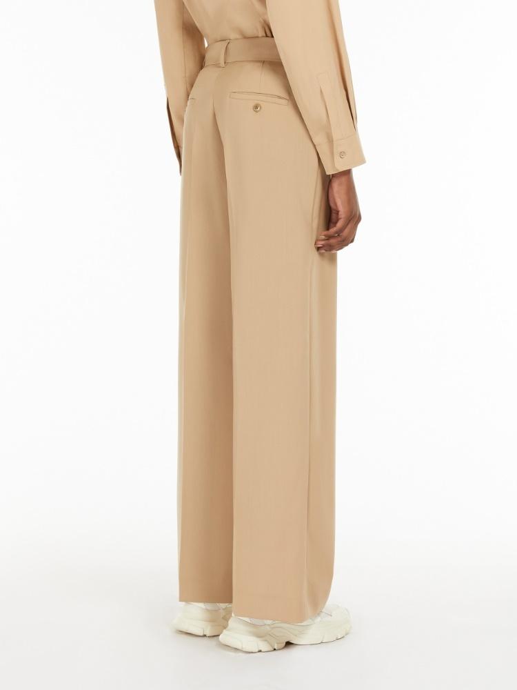 Pantalone donna a palazzo in tela di lana VISIVO 009 WEEKEND 