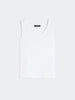 Top in cotone stretch - Bianco