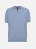 Polo da uomo in maglia azzurra Sloan