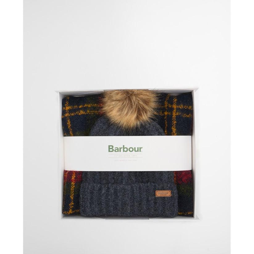 Set regalo berretto e sciarpa tartan Saltburn LGS0077 TN69 BARBOUR 