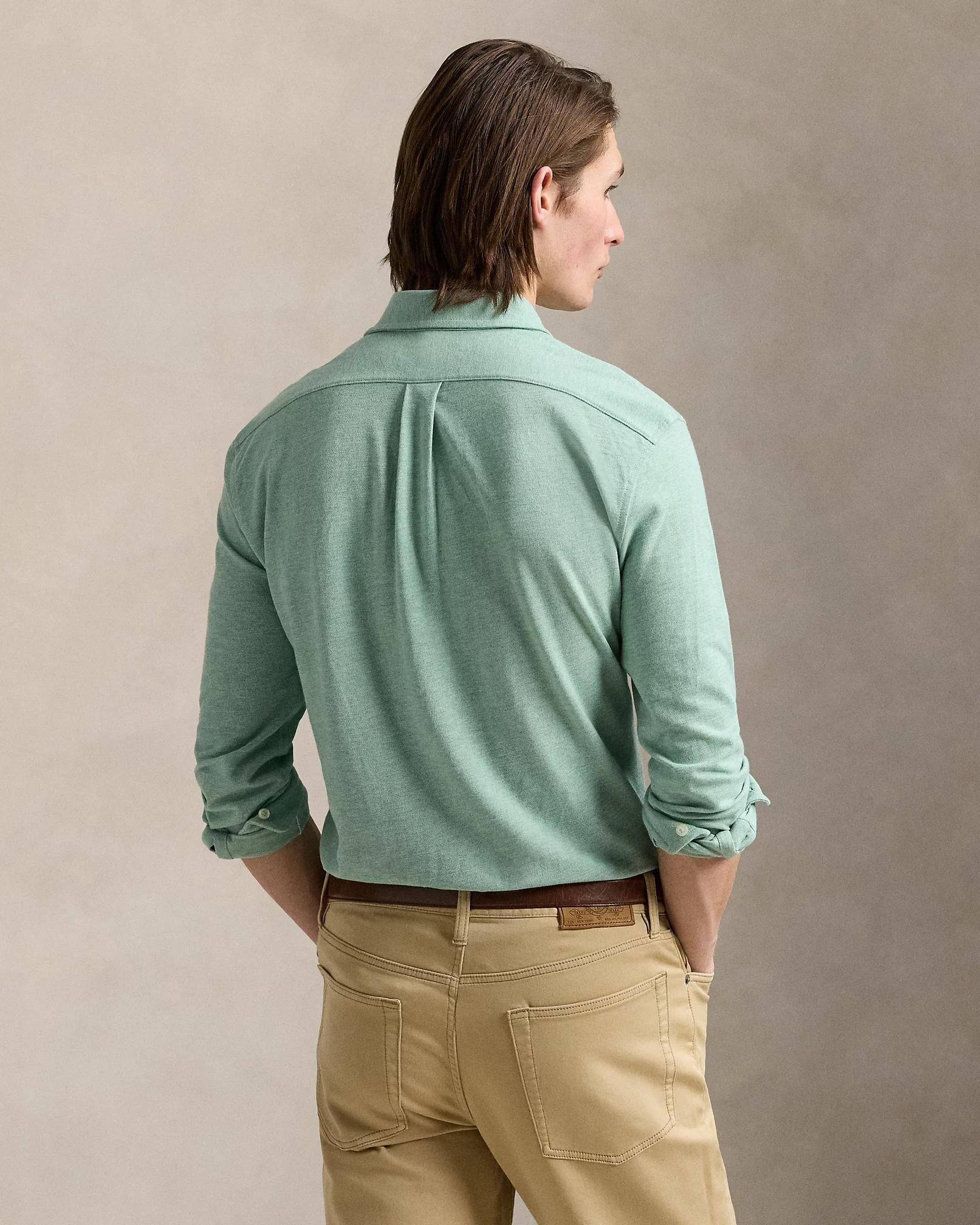 Camicia ultraleggera in piqué<BR/> 710654408 141 RALPH LAUREN 