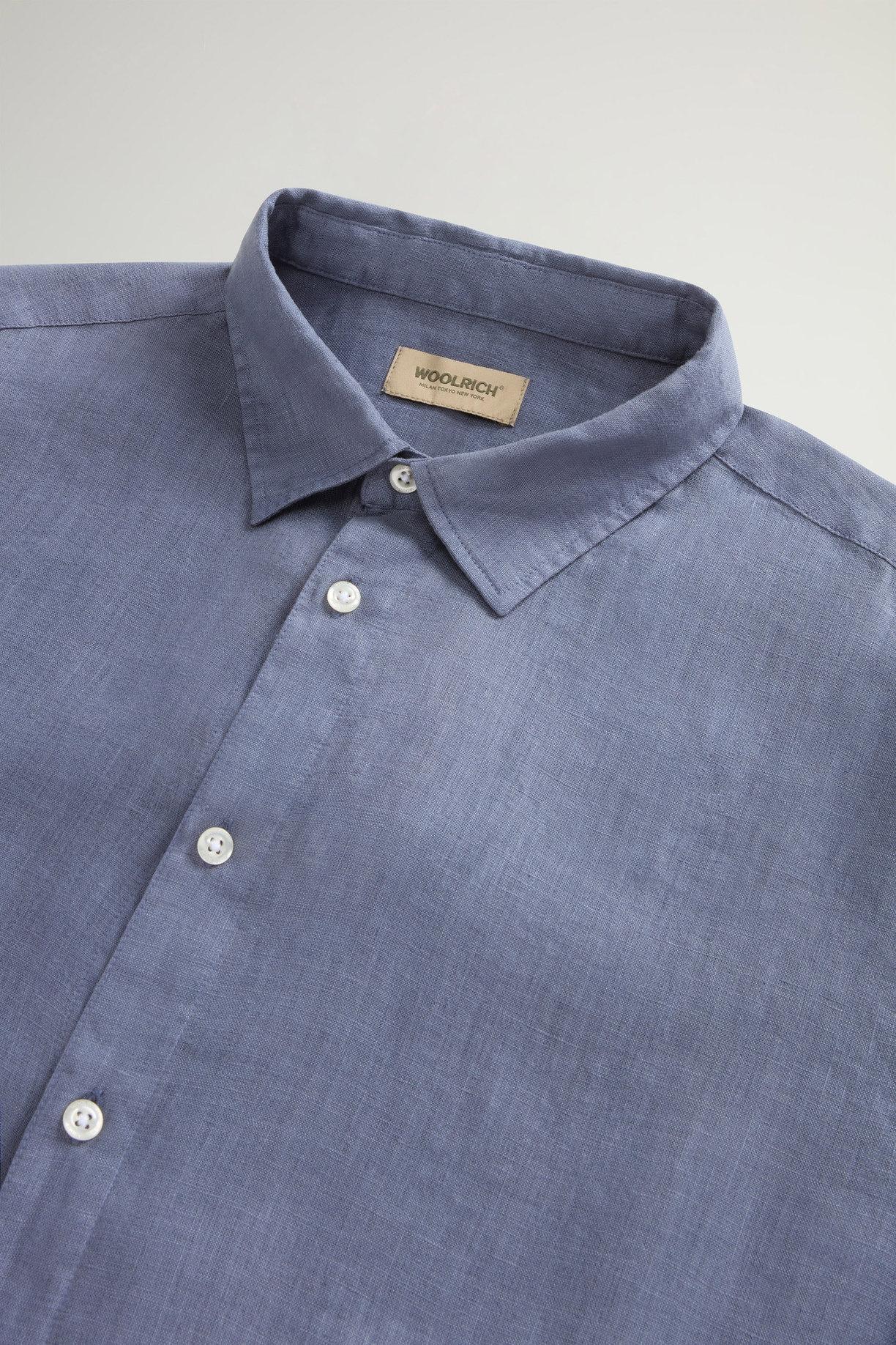 Camicia in puro lino tinta in capo<BR/> CFWOSI2013MRUT5284 31194 WOOLRICH 