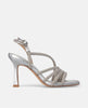 SANDALO A FASCE INCROCIATE CON STRASS