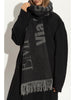 Women's wool scarf with monogram print